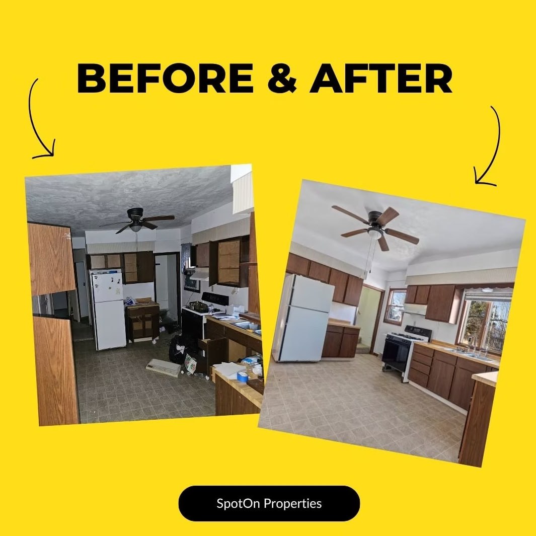 Kitchen cleanout before and after