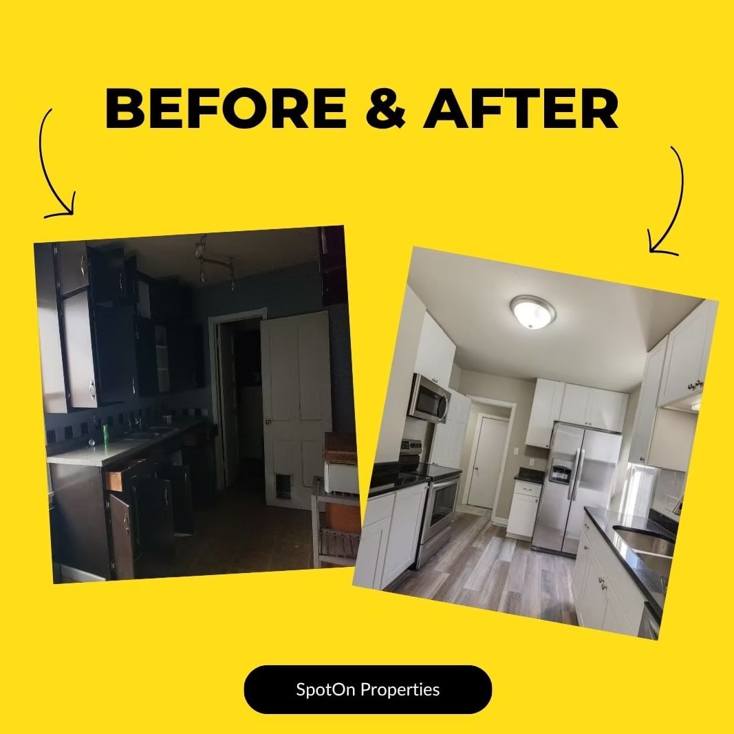 Kitchen makeover before and after