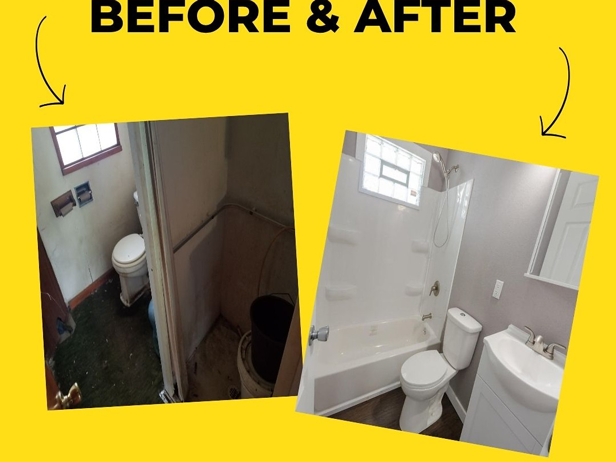 Bathroom renovation before and after